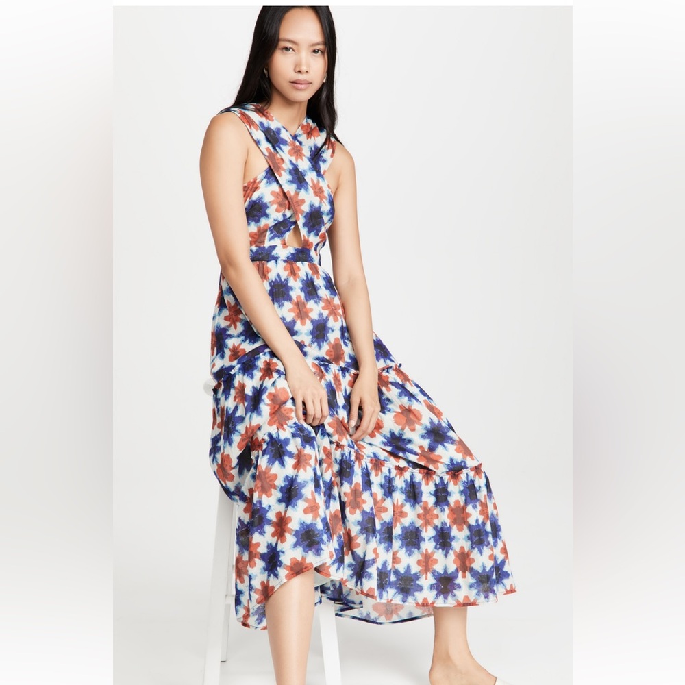 Banjanan Floral Halter Maxi Dress